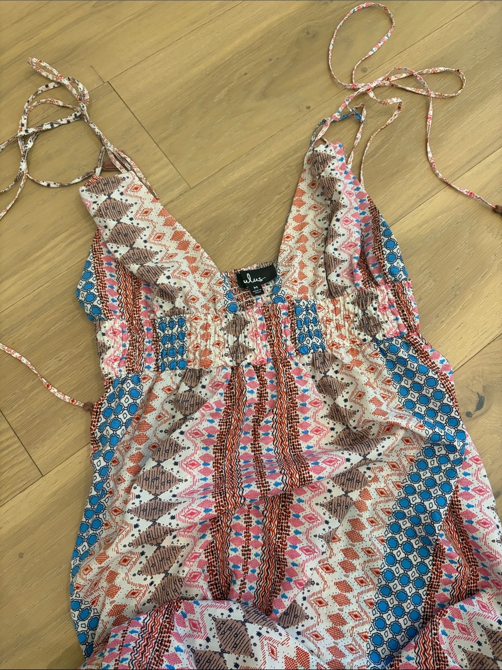 Lulu’s Maxi Boho Printed Tie-Strap Women’s Dress - Multicolor